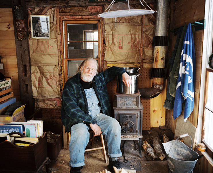 Jeffrey at his Stove, Harmony, Maine