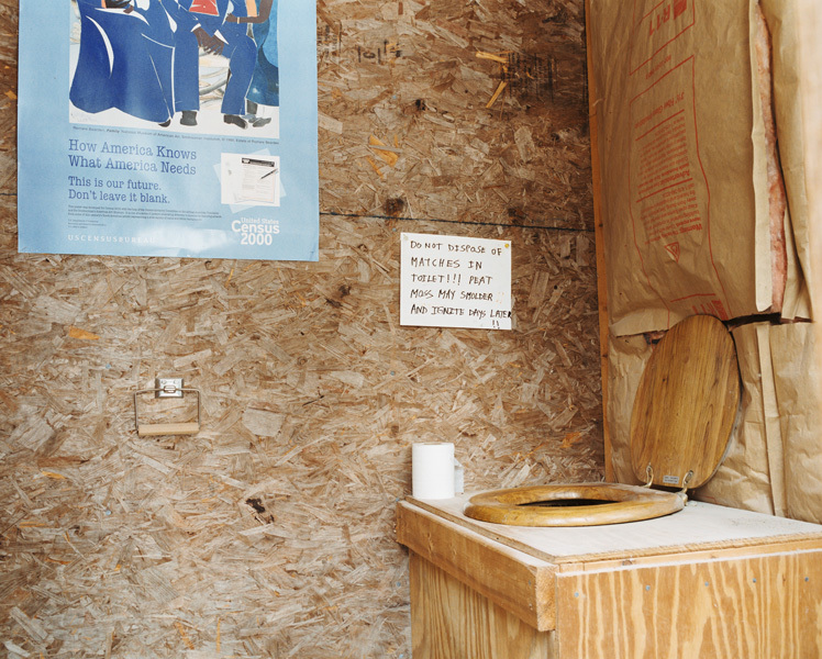 Tom's Outhouse Interior, Guilford, Maine