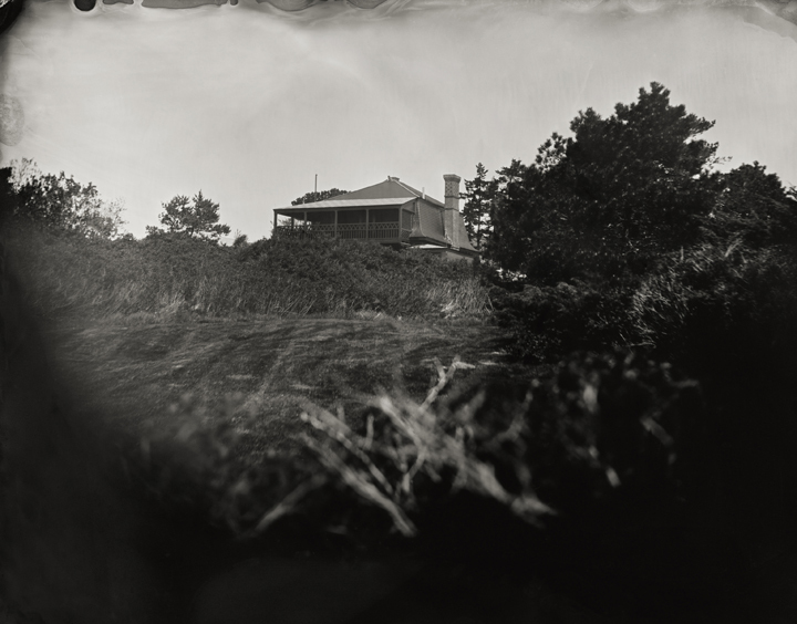 "Winslow Homer's Studio, Viewed from the Sea Path." 8x10" tintype. 2012.