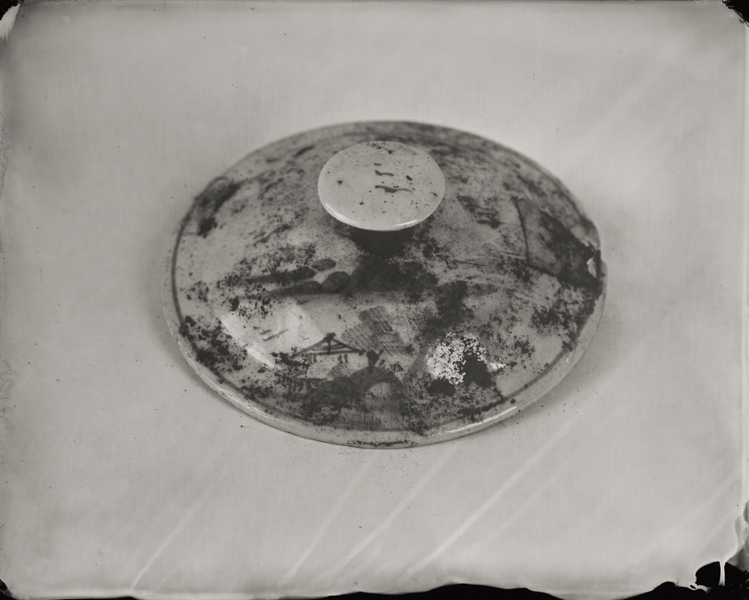 "Lid with Landscape." From Objects of Uncertain Provenance: Found in Winslow Homer's Studio. 8x10" tintype. 2012.