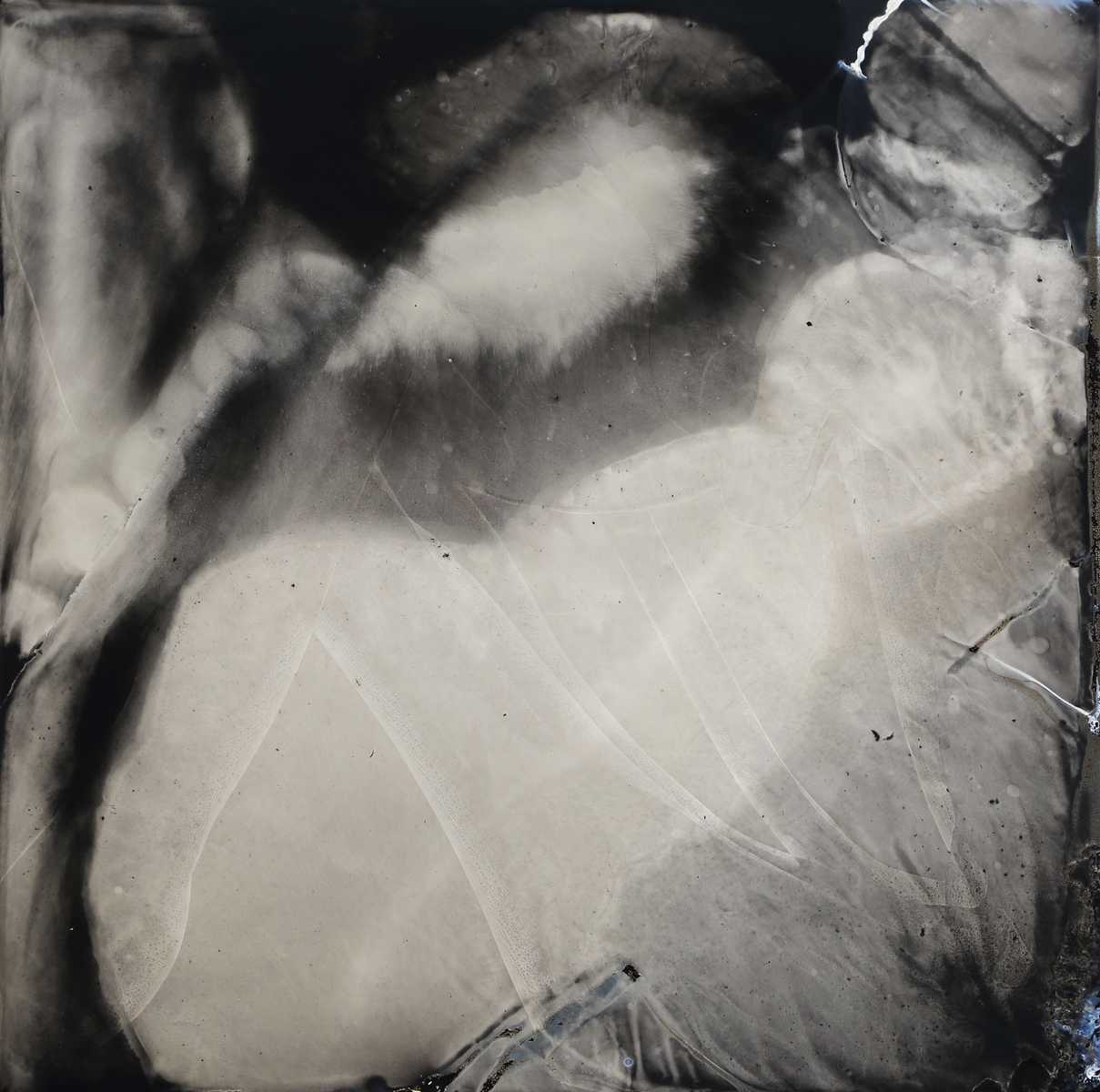 11:57 PM, October 2, 2015. Collodion tintype, 24x24 inches.