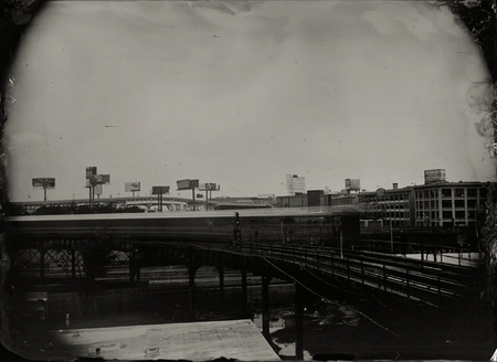 The 7 Train, NYC, 2009, 7x10" tintype